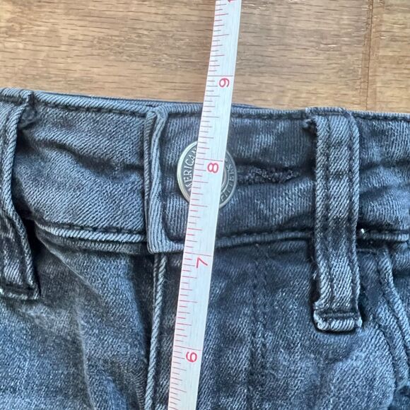 American Eagle Jeans Women's Size 00 Black Hi-Rise Jegging Skinny Distressed - Picture 9 of 10